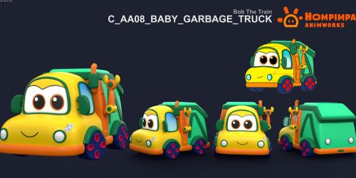 C_AA08_BABY_GARBAGE_TRUCK_WITH_BANDAGE